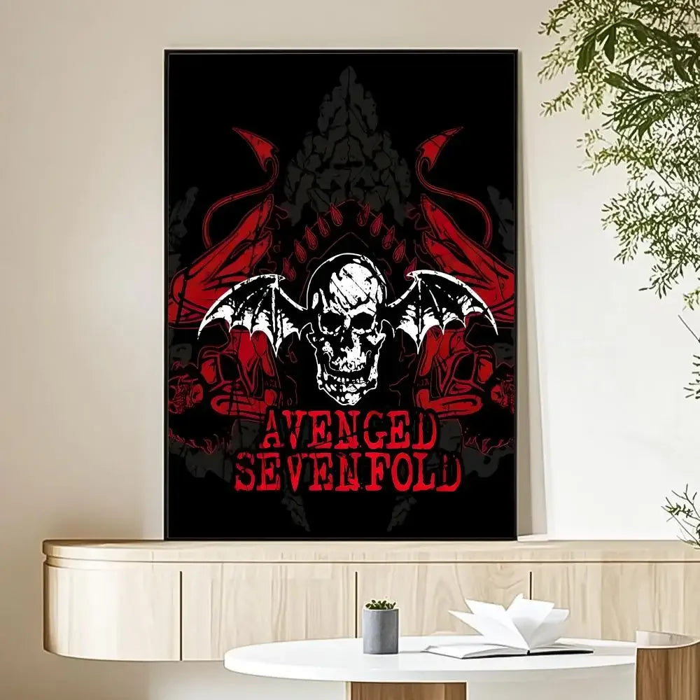 Avenged Sevenfold Band Art Canvas Poster - Eco-Friendly Waterproof Wall Decor