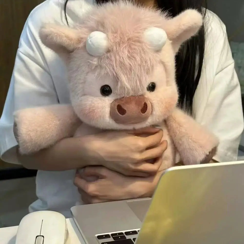 Adorable Running Pig Plush Toy – Soft Calf Stuffed Animal Pillow, 17.7 Inches