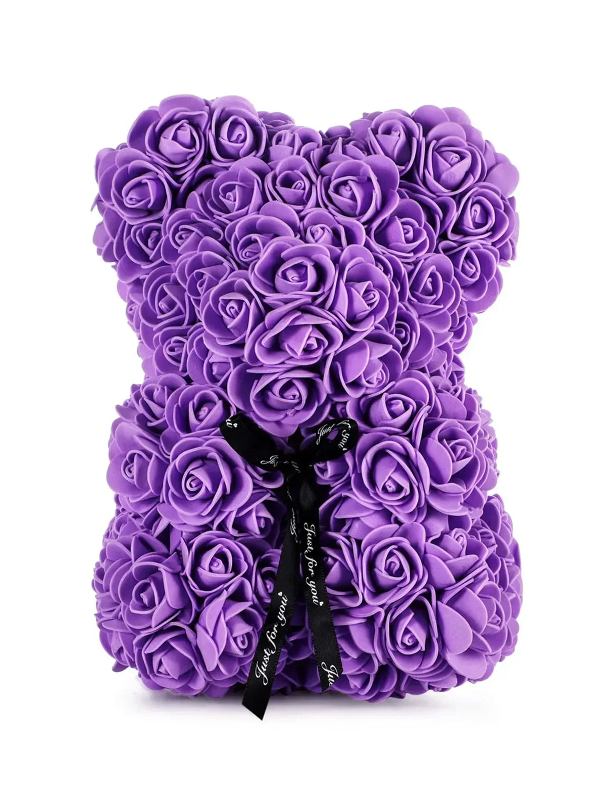 Strang voller künstlicher lila Rosen in Teddybärenform für romantische Dekoration