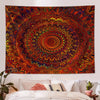 A vibrant, richly colored bohemian mandala tapestry wall hanging with intricate circular patterns.