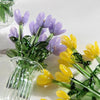 Hand-Blown Glass Flower Bouquet with Vase