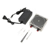 Black arc plasma music coil with power cord and mounting plate for educational experiments