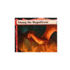 A fantasy art collectible trading card featuring a depiction of Smaug the Magnificent.