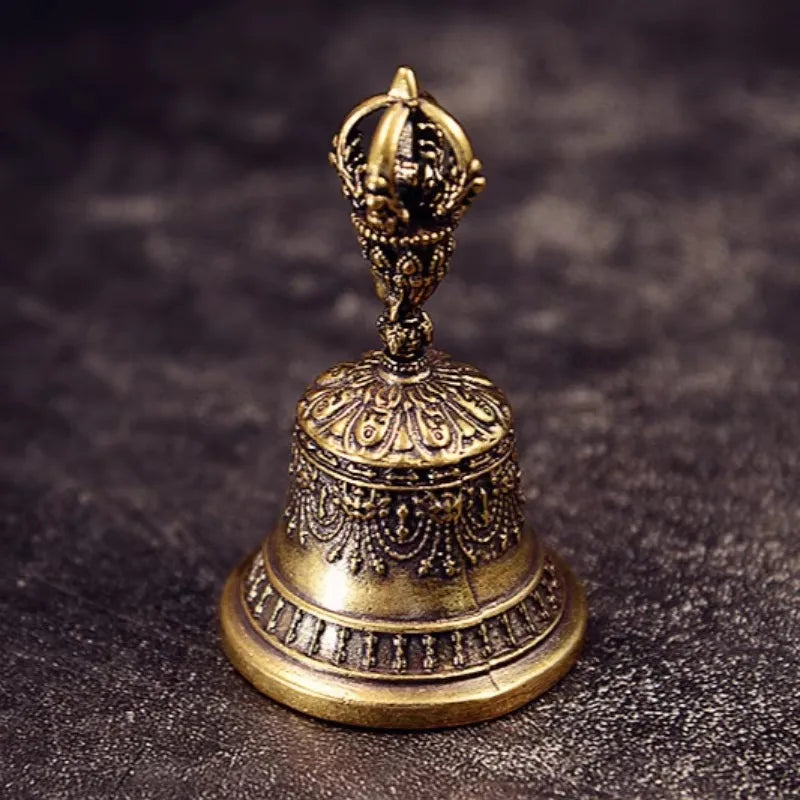 Tibetan Bronze Decorative Bell with Keychain