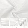 White decorative fabric wall tapestry showing wrinkle resistance, neat stitching, and soft texture.