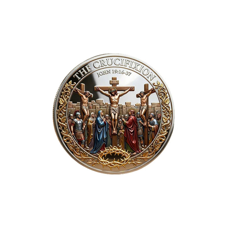 Christ Is Risen Commemorative Coin – Religious Crucifixion & Resurrection Souvenir