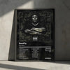 A framed black and white poster featuring the album art for SoulFly with track listings.