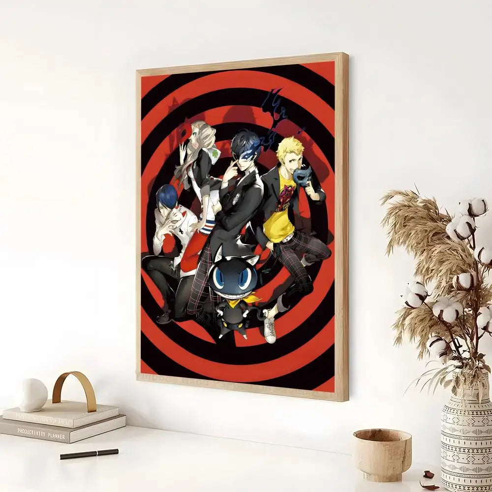 Persona 5 Classic Anime Poster - Self-Adhesive Wall Art