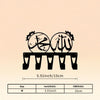 Islamic Arabic blessing key holder featuring a silhouette of a hand and text with hooks.