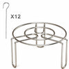 Twelve stainless steel vertical skewer racks for air fryer