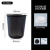Schwarze 89-400ml PET-Einwegbecher mit Deckel und Strohhalm in verschiedenen Ansichten.