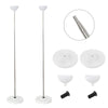 A set of adjustable metal balloon column stands, including the main stand, base, and various white and black components.