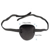 Black adjustable 3D single eye patch for adults and kids with a strap and a pad.