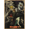 Anime artwork featuring characters from Death Note, including Light Yagami and L, on a canvas print.