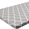 Gray elastic fitted rectangle tablecloth with a white diamond pattern