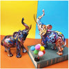 Colorful Elephant Resin Figurine for Home Decor