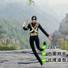 Michael Jackson collectible action figure with a poseable wire skeleton standing outdoors