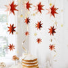 Gold Twinkle Star Paper Garlands