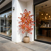 Large Artificial Japanese Maple Tree – Lifelike Faux Red & Green Leaves for Indoor & Outdoor Decor