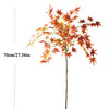 Artificial maple tree with bright orange and red silk leaves on a bare branch, shown without a pot.