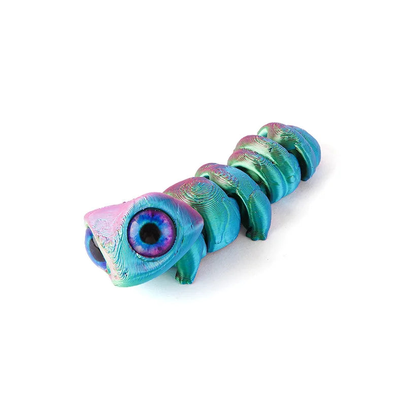 3D Printed Big Eye Lizard Figurine with Movable Joints