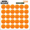 30 pieces of orange artificial marigold flowers with green stems for decorations