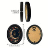 Black wall art featuring a gothic Victorian design of a flower and moon.