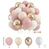 A set of pink and gold balloons for celebrations, including various sizes and colors.