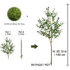 Artificial olive tree plant shown with a separate artificial moss component, without a pot.