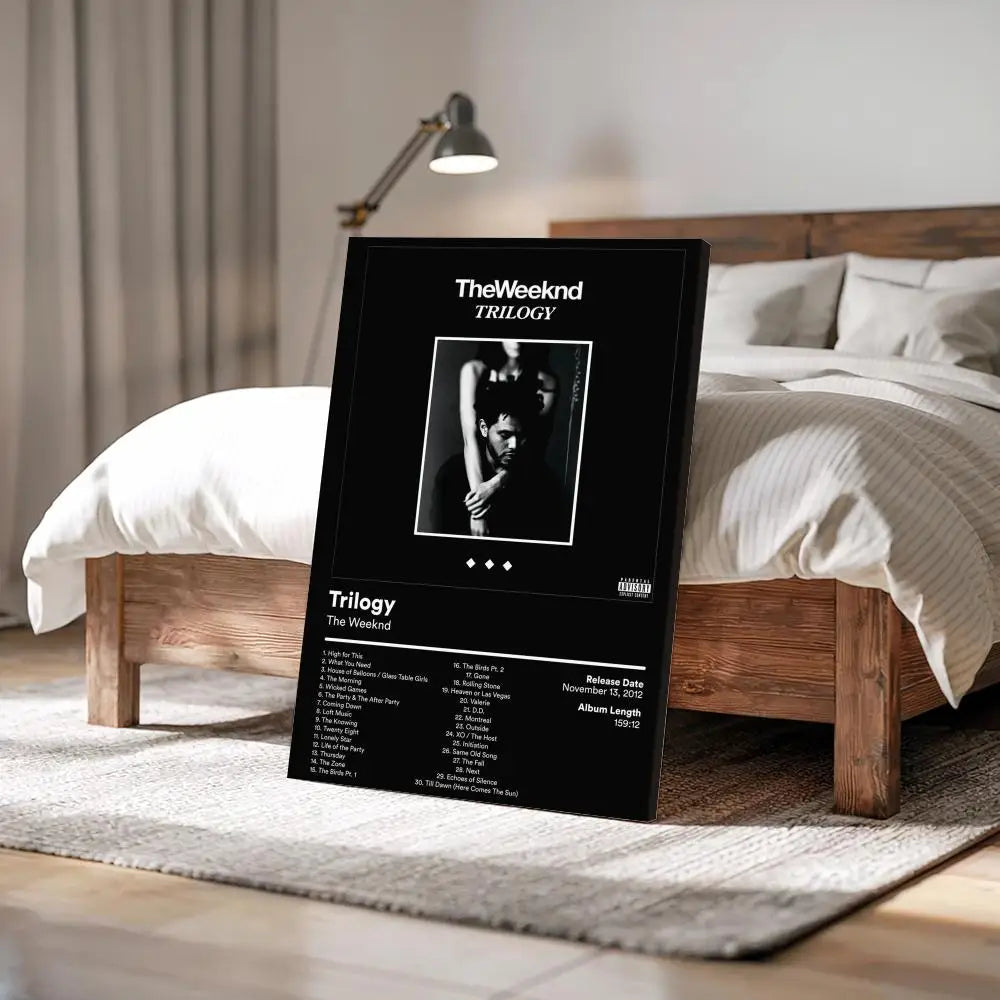 The Weeknd Calligraphy Album Art Canvas Print