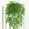 Artificial ivy garland with a pot hanging from a wooden hanger for home and event decor