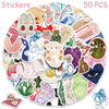 A collection of 50 watercolor dairy stickers featuring various animals, fruits, and decorative elements for crafting projects