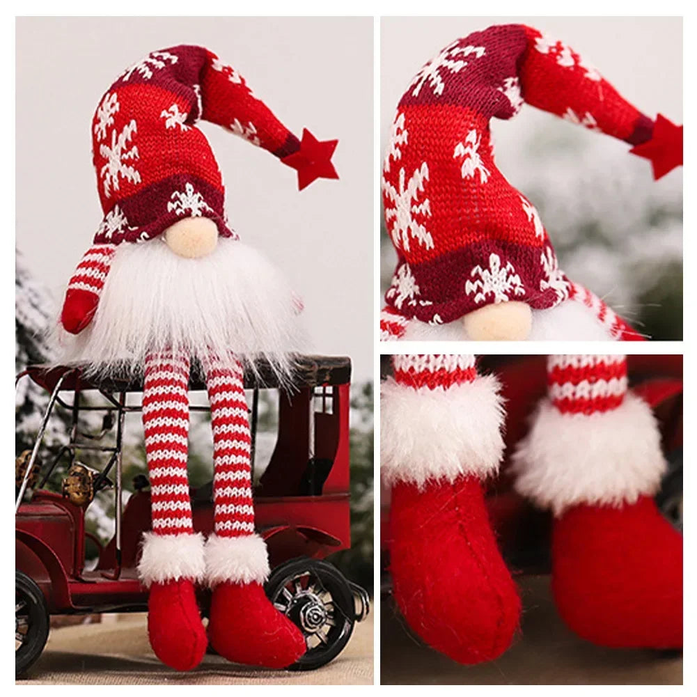LED Gnome Christmas Ornaments – Soft Plush Hanging Decor