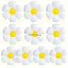 A set of white and yellow daisy-shaped balloons for summer celebrations