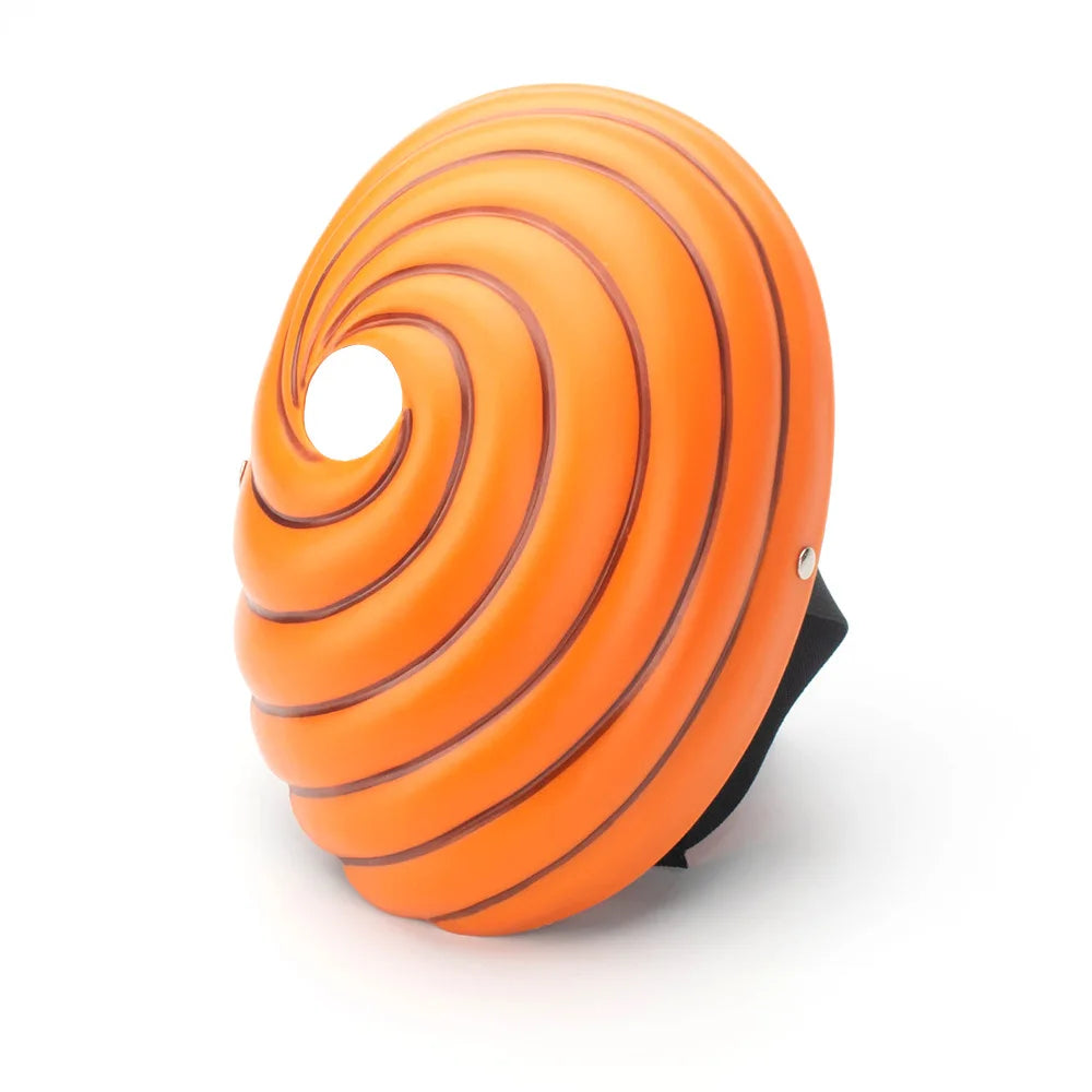 Orange spiral ninja mask for cosplay and Halloween
