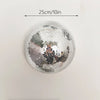 Silver semicircular wall-mounted disco ball decor with a 25cm diameter.
