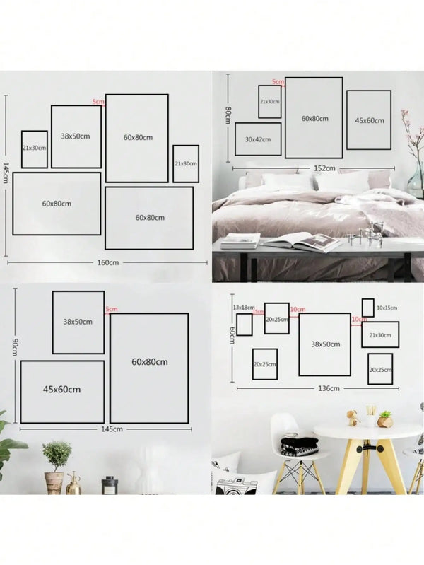 A set of vintage football legend canvas wall art pieces displayed against a white wall.