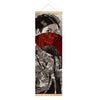 Japanese Samurai Ukiyo-e tiger canvas wall art with a wooden hanging scroll.