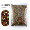 Bag of B14 황효AB resin rhinestones in a clear plastic package