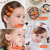 A set of resin pumpkin charms, hairpins, and ear pendants for fall decor.