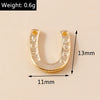 A gold horse charm pendant measuring 13mm in height and 11mm in width.