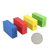A set of colored diamond hand polishing pads for stone, tile, and glass, including blue, red, yellow, and green.