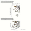 Comparison of finished size and received size for Halloween spider web window decals.