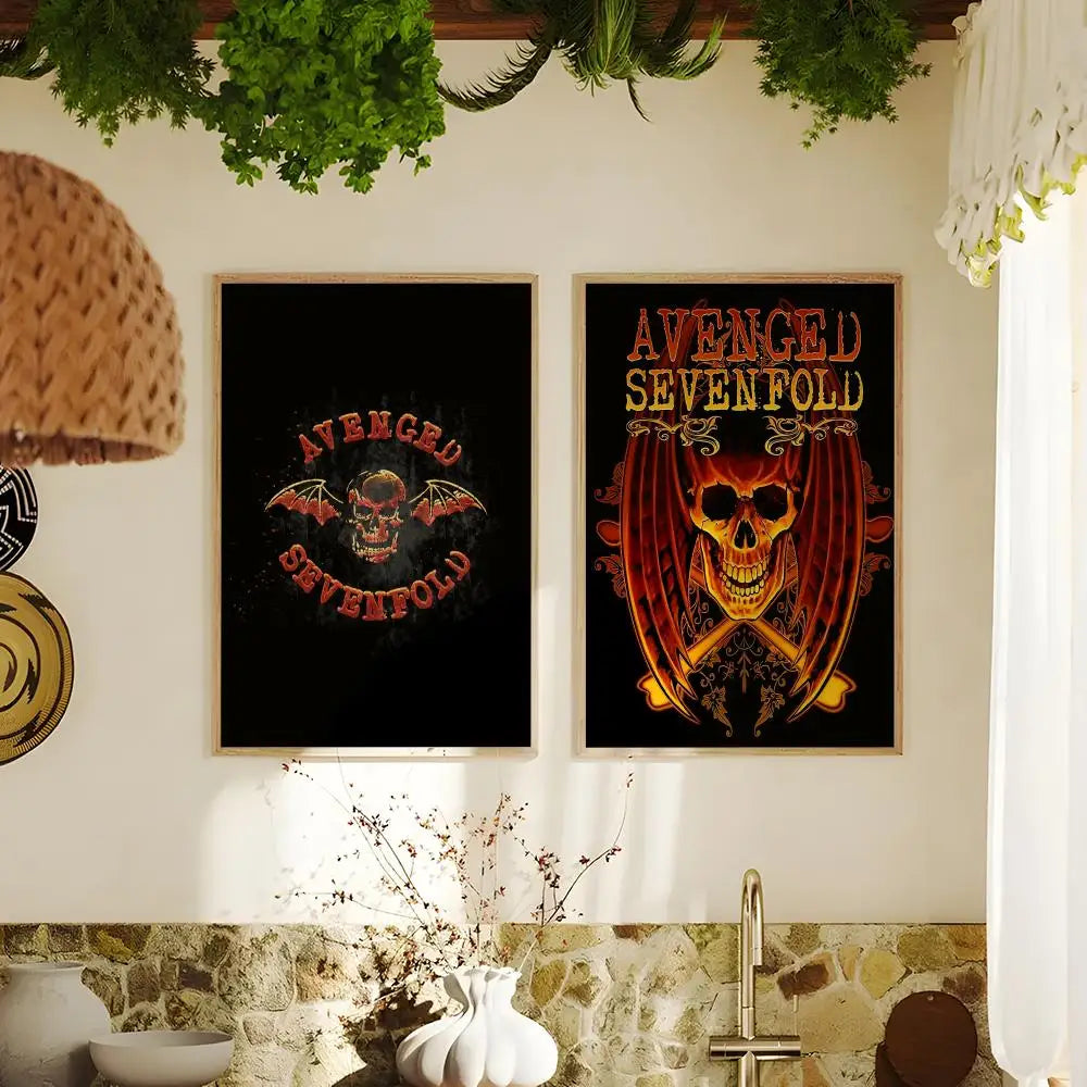 Avenged Sevenfold Band Art Canvas Poster - Eco-Friendly Waterproof Wall Decor