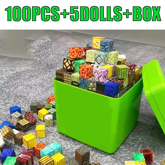 Magnetic Building Blocks Set with Storage Box