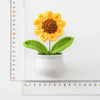 Handmade Crochet Sunflower in Pot – Decorative Knitted Artificial Plant