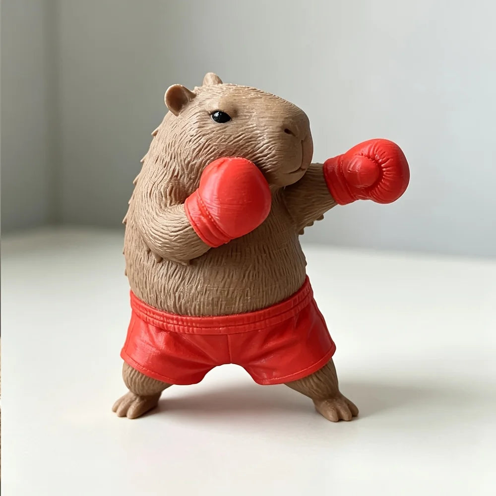 Capybara Desk Figurine – Cute Animal Statue for Office & Car