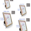 A collection of rustic wooden photo frames in various sizes and orientations, displayed against a white background.