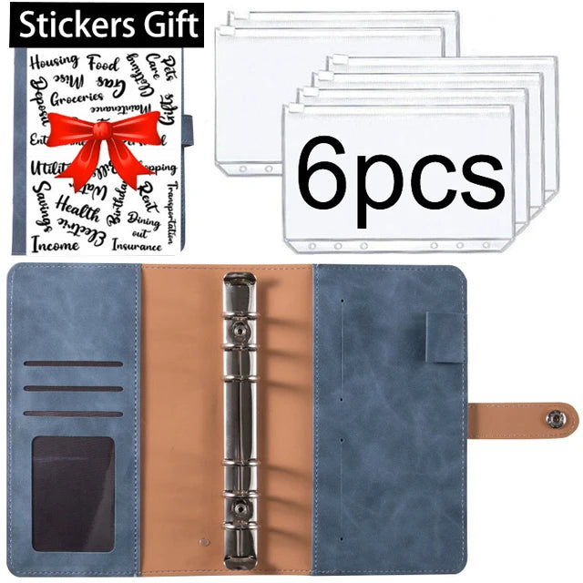 A set of stickers for a budget planner binder featuring various household and financial items