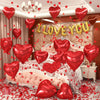Romantic Foil Balloon and Rose Petal Set for Weddings & Anniversaries